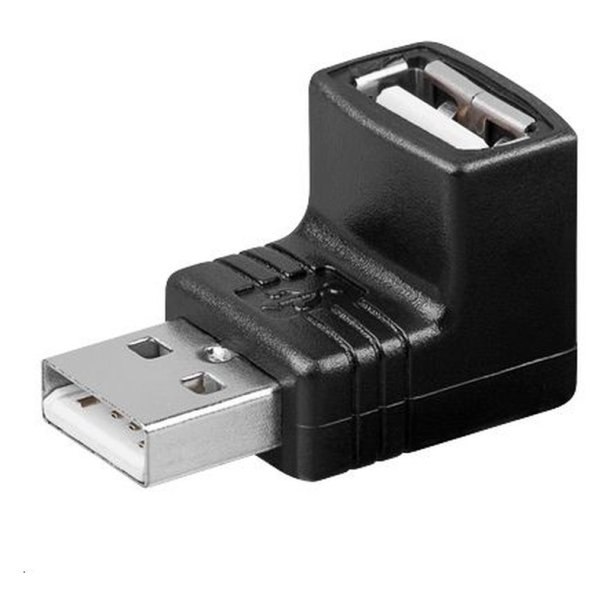 MicroConnect kabel adapter - USB 2.0 A - A Angled - 90&deg; M-F CE, WEEE