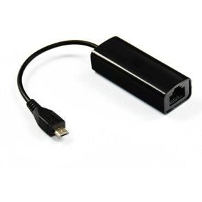 MicroConnect kabel adapter - USB MICRO to Ethernet - sort - USBMICROETHBB, Wired, 