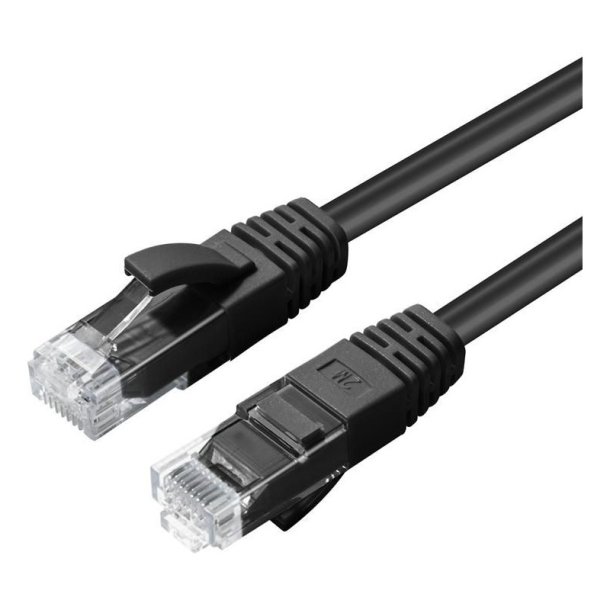 MicroConnect - U/UTP CAT6 1M Black LSZH Unshielded netw�rkskabel - 4x2xAWG 24 CU