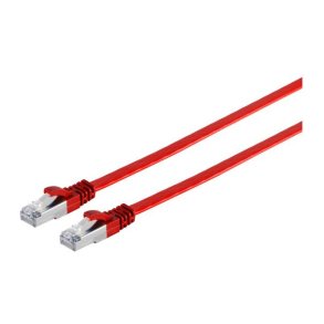 MicroConnect - U/FTP CAT6A 7M Red Flat Unshielded netw�rkskabel - PVC 4x2xAWG 30/7 CU