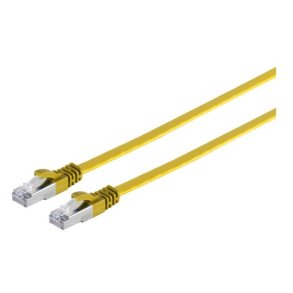 MicroConnect - U/FTP CAT6A 10M Yellow Flat Unshielded netw�rkskabel - PVC 4x2xAWG 30/7 CU