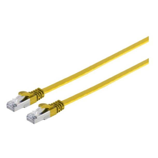 MicroConnect - U/FTP CAT6A 10M Yellow Flat Unshielded netw�rkskabel - PVC 4x2xAWG 30/7 CU