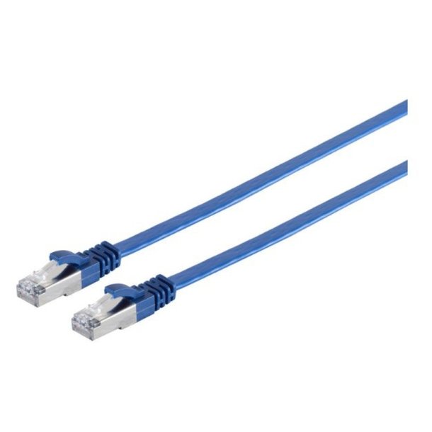 MicroConnect - U/UTP CAT6A 15M Blue Flat Unshielded netw�rkskabel - PVC 4x2xAWG 30/7 CU
