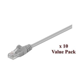 MicroConnect - U/UTP CAT5e 5M Grey 10 Pack - 1 pcs. = 10 pcs. in one bag - PVC 4x2xAWG 26 CCA