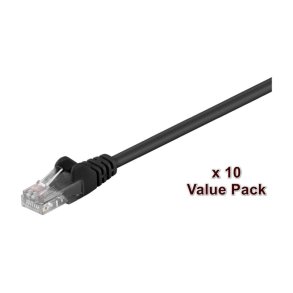 MicroConnect - U/UTP CAT5e 7M Black 10 Pack - 1 pcs. = 10 pcs. in one bag - PVC 4x2xAWG 26 CCA