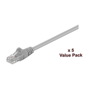 MicroConnect - U/UTP CAT5e 15M Grey 5 Pack - 1 pcs. = 5 pcs. in one box - PVC 4x2xAWG 26 CCA
