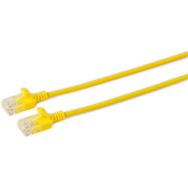 MicroConnect - U/UTP CAT6 0.15M Yellow Slim Unshielded netw�rkskabel - PVC 4x2xAWG 30/7 CU OD 3.6mm V-UTP60015G-SLIM