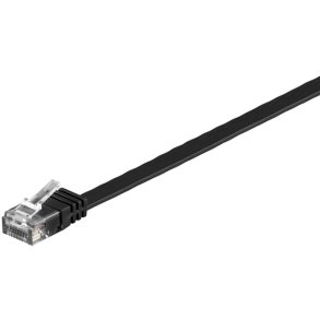 MicroConnect - U/UTP CAT6 0.50M Black Flat Unshielded netw�rkskabel - PVC 4x2xAWG 32/7 CU