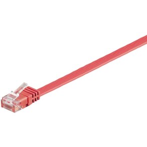 MicroConnect - U/UTP CAT6 1M Red Flat Unshielded netw�rkskabel - PVC 4x2xAWG 32/7 CU