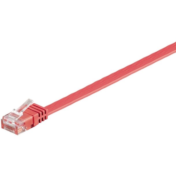 MicroConnect - U/UTP CAT6 2M Red Flat Unshielded netw�rkskabel - PVC 4x2xAWG 32/7 CU