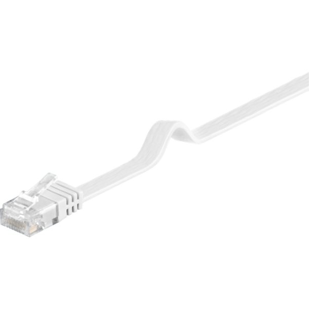 MicroConnect - U/UTP CAT6 2M White Flat Unshielded netw�rkskabel - PVC 4x2xAWG 32/7 CU