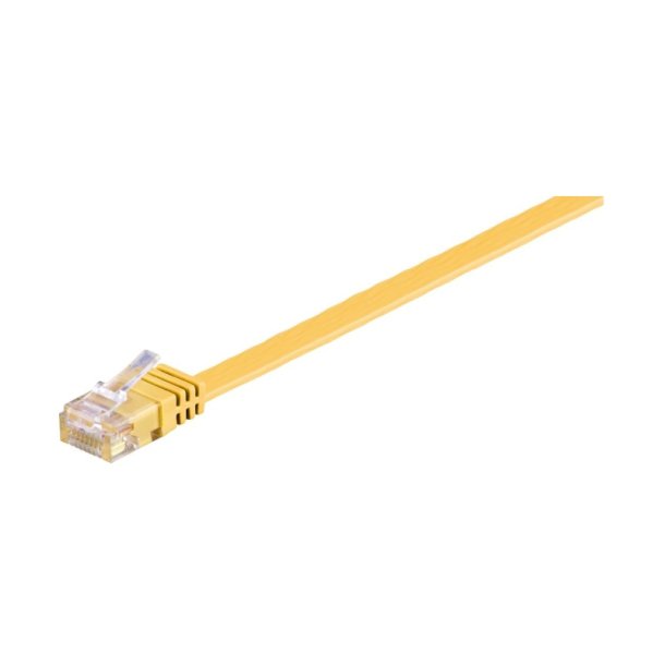 MicroConnect - U/UTP CAT6 2M Yellow Flat Unshielded netw�rkskabel - PVC 4x2xAWG 32/7 CU