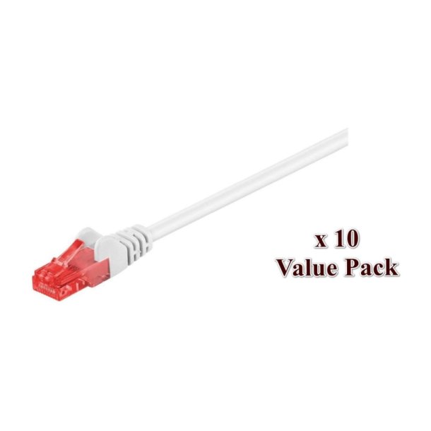 MicroConnect - U/UTP CAT6 7M White 10 PACK - 1 pcs. = 10 pcs. in one bag - Box 6 (x10) pcs AWG 26 PVC