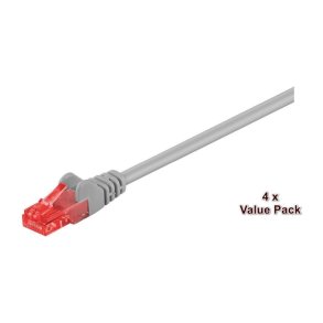 MicroConnect - U/UTP CAT6 20M Grey 4 PACK - 1 pcs. = 4 pcs. in one box - AWG 26 PVC