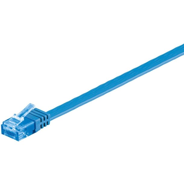 MicroConnect - U/UTP CAT6A 0.50M Blue Flat Unshielded netw�rkskabel - PVC 4x2xAWG 30/7 CU