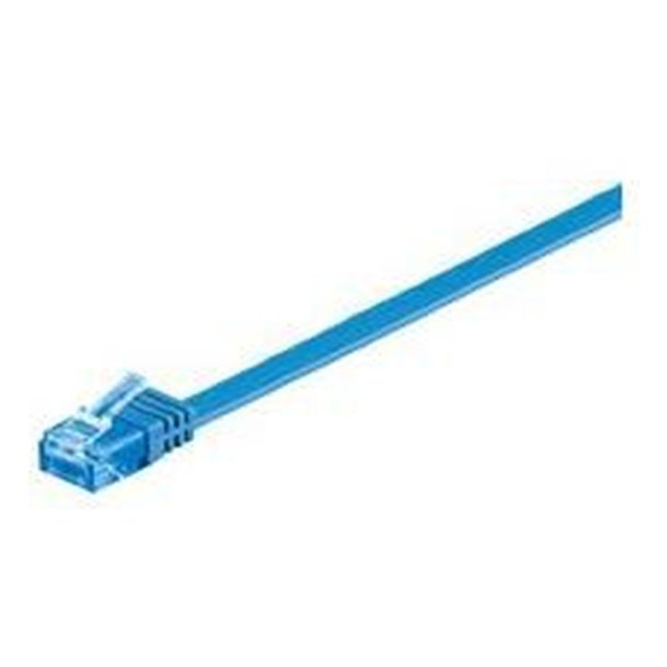 MicroConnect - U/UTP CAT6A 1M Blue Flat Unshielded netw�rkskabel - PVC 4x2xAWG 30/7 CU