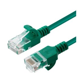 MicroConnect - U/UTP CAT6A Slim 1M Green Unshielded netw�rkskabel - LSZH 4x2xAWG 28 CU OD 3.6mm