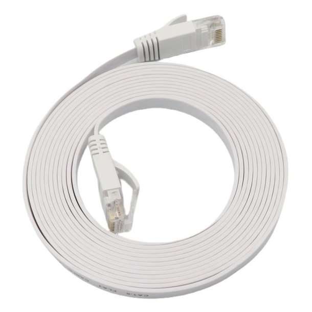 MicroConnect - U/UTP CAT6A 1M White Flat - LSZH (TPE Jacket) 