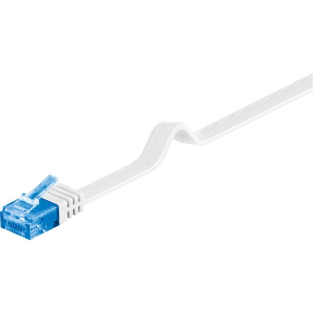 MicroConnect - CAT6a U/FTP FLAT Network - Cable 2m White Unshielded - Network Cable PVC 4x2xAWG 30/7 CU