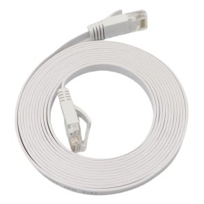 MicroConnect - U/UTP CAT6A 5M White Flat - LSZH (TPE Jacket) 