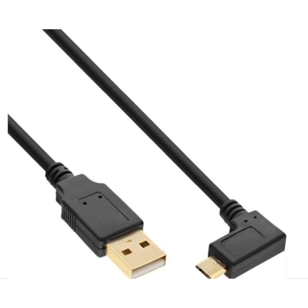 MicroConnect USB kabel - Micro USB Cable - sort - 0.5m - USB A - Micro USB B 5P 