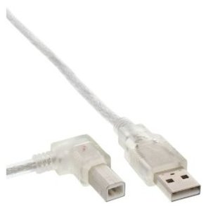 MicroConnect USB kabel - USB2.0 A-B 5m M-L - Angled