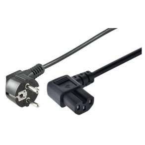 MicroConnect Power Cord CEE 7/7 - Angled C15 15m sort