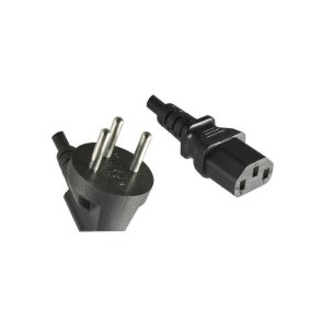 MicroConnect - PE010418ISRAEL - Black - Male - Female - 1.8 m - Power plug type H - C13 coupler