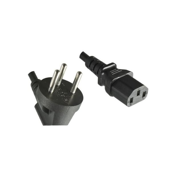 MicroConnect - PE010418ISRAEL - Black - Male - Female - 1.8 m - Power plug type H - C13 coupler