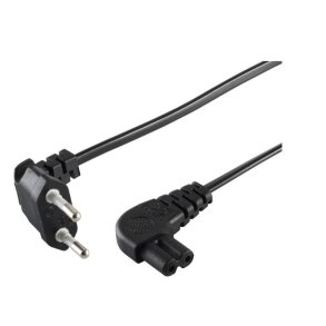 MicroConnect - Power Cord CEE 7/16 - C7 angled 1.5m - Black - Male - Female - 1.5 m - Power plug type C - C7 coupler