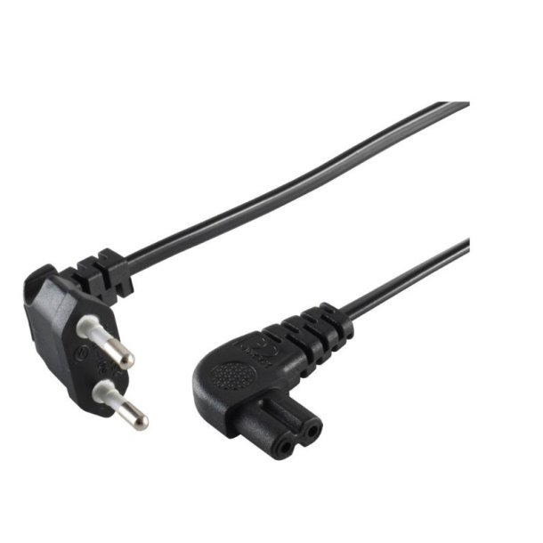 MicroConnect - Power Cord CEE 7/16 - C7 angled 1.5m - Black - Male - Female - 1.5 m - Power plug type C - C7 coupler