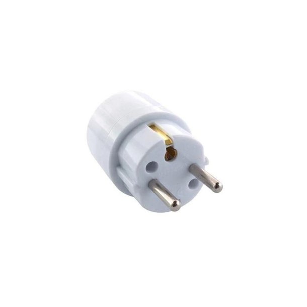 MicroConnect - PESCHPLUG - Type F - 230 V - 16 A - White - 1 - Male/Female