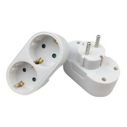 MicroConnect - PESCHPLUG2 - Type F - 230 V - 16 A - White - 1 - Male/Female