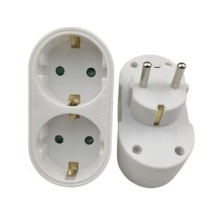 MicroConnect - PESCHPLUG2 - Type F - 230 V - 16 A - White - 1 - Male/Female