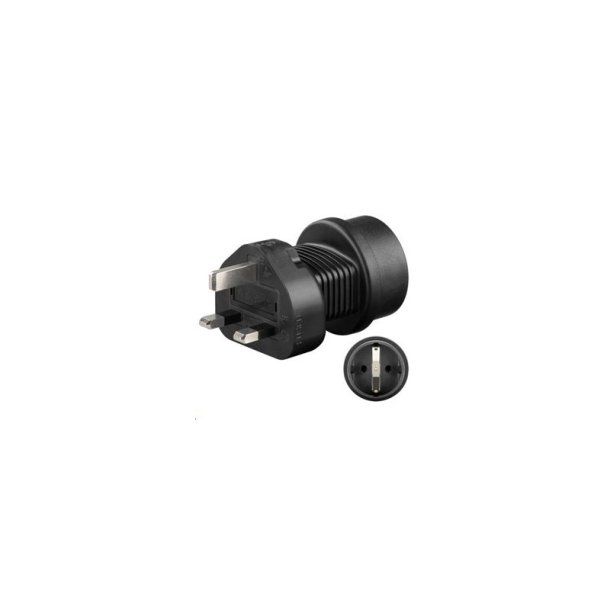 MicroConnect - PETRAVEL1 - Type F - 230 V - Black - 1 - Male/Female - 38 g