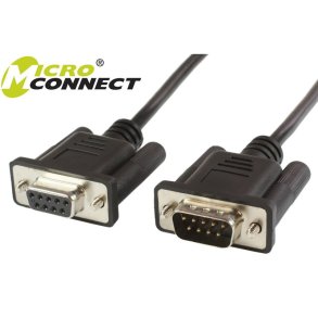 MicroConnect - SCSEHN3B - Black - 3 m - DB-9 - Male - Female - 275 mm