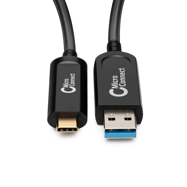 MicroConnect - USB3.1CA20OP - USB 3.2 Gen 2 (3.1 Gen 2) - USB C - USB A - Male - Straight - Gold