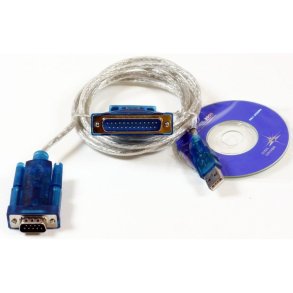 MicroConnect - USBADB25 - Transparent - 1.8 m - USB Type-A - DB-9 - Male - Nylon/Polyvinyl Chloride (PVC)