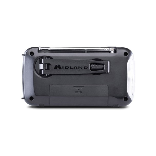 Midland ndradio ER100 - Lygte, Hndsving og solpanel