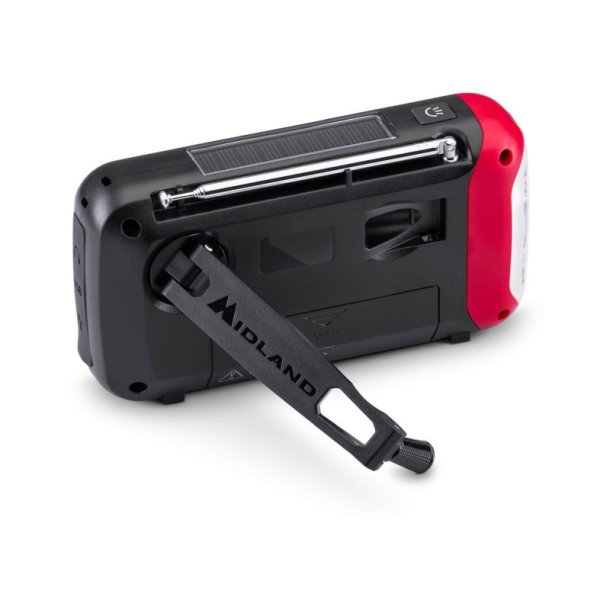 Midland ndradio ER250BT - Lygte, Hndsving og solpanel