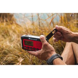 Midland ndradio ER250BT - Lygte, Hndsving og solpanel