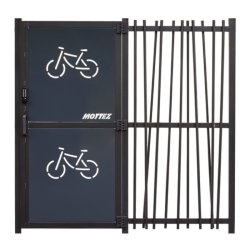 Mottez Cubit Secure cykelskur st�l 5 x 5 meter - galvaniseret st�l bamboo