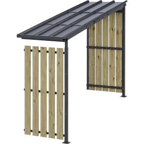 Mottez cykelskur Cubit Secure udvidelse 1 x 5 meter - galvaniseret st�l Tr�