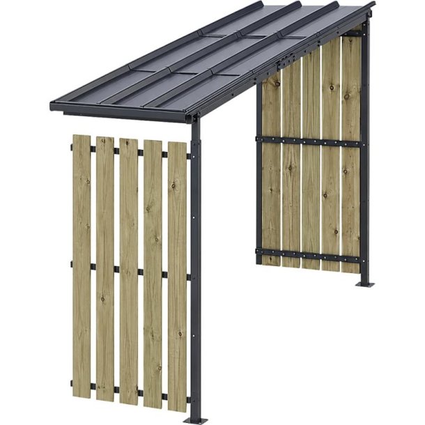 Mottez cykelskur Cubit Secure udvidelse 1 x 5 meter - galvaniseret st�l Tr�