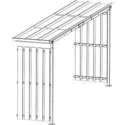 Mottez cykelskur Cubit Secure udvidelse 1 x 5 meter - galvaniseret st�l Tr�