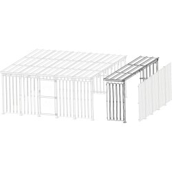 Mottez cykelskur Cubit Secure udvidelse 1 x 5 meter - galvaniseret st�l Tr�