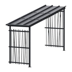 Mottez cykelskur Cubit Secure udvidelse 1 x 5 meter - galvaniseret st�l bamboo