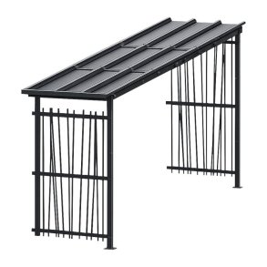 Mottez cykelskur Cubit Secure udvidelse 1 x 5 meter - galvaniseret st�l bamboo