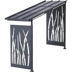 Mottez cykelskur Cubit Secure udvidelse 1 x 5 meter - galvaniseret st�l bladeform