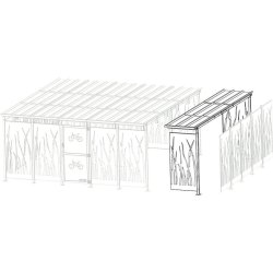 Mottez cykelskur Cubit Secure udvidelse 1 x 5 meter - galvaniseret st�l bladeform